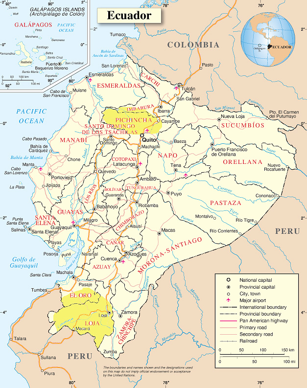 Map of Ecuador
