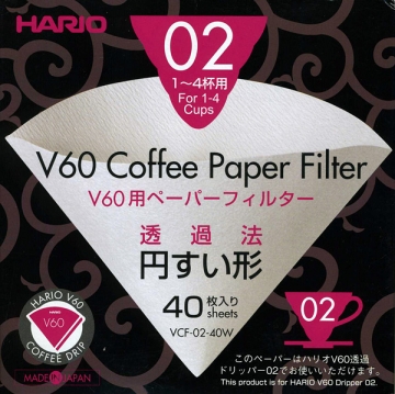 Hario V60 Coffee Filters, box 40